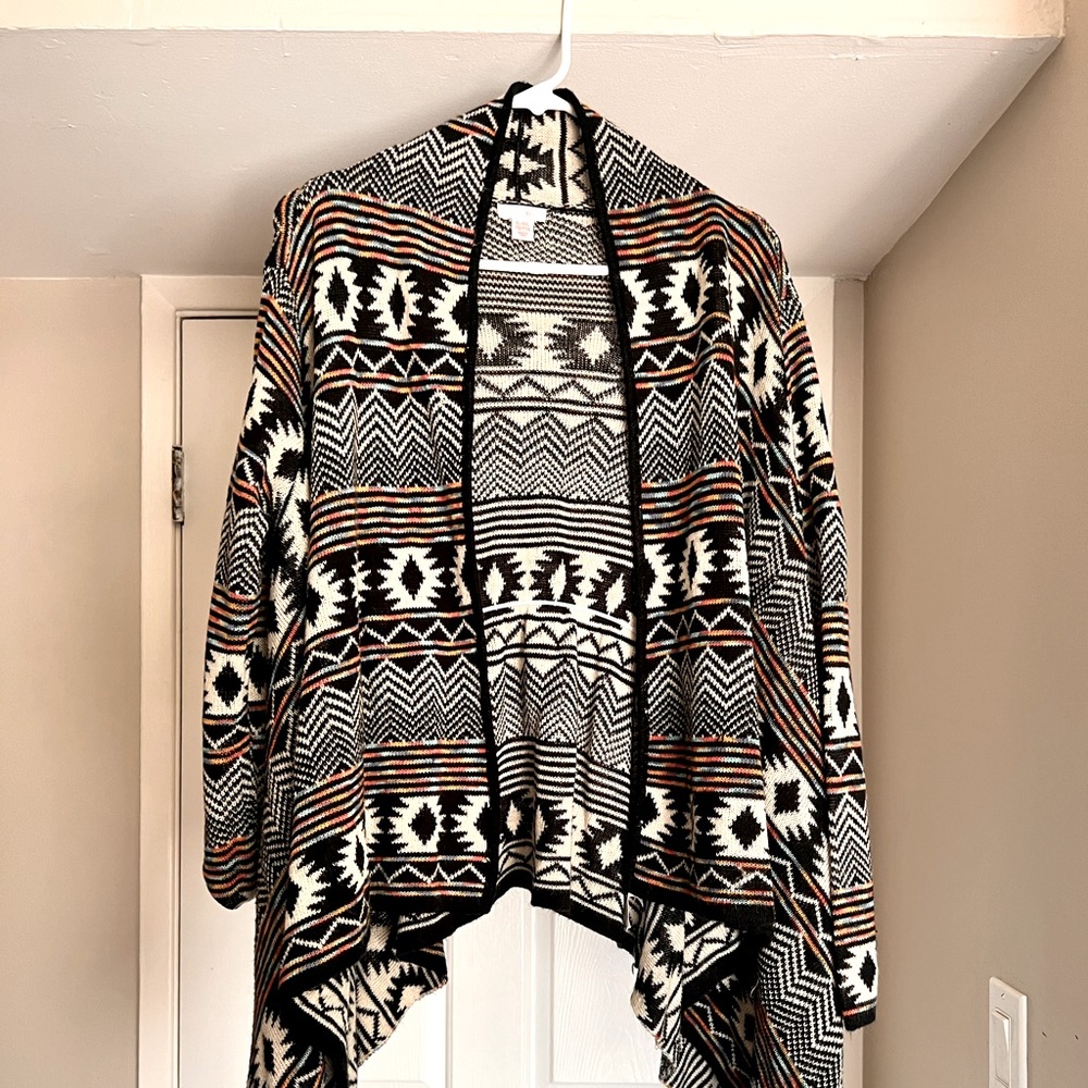 Tribal print cardigan sweater, trendy and cute